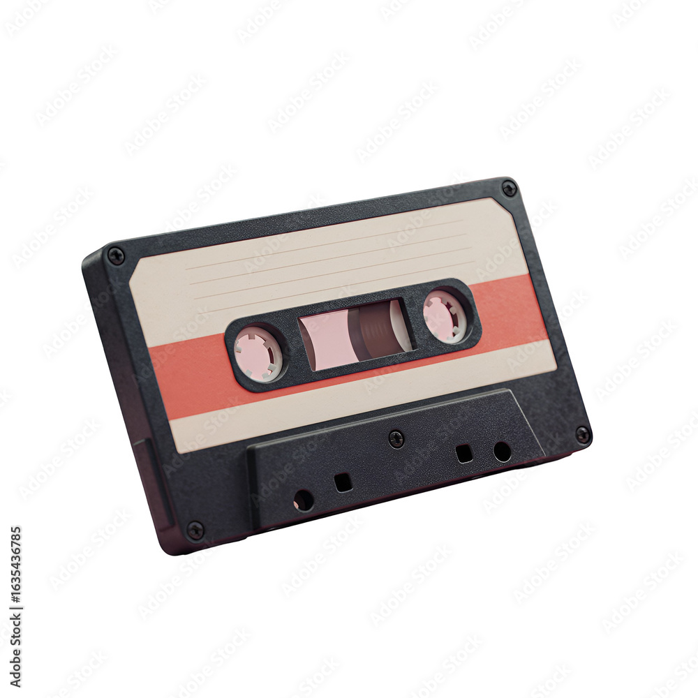 Obraz premium Illustration Of Retro Cassette Tape Isolated On Transparent Background