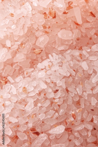 Coarse Sea Salt Crystals in Wooden Spoon on Gray Background