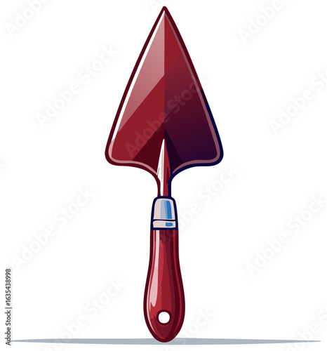 Red Gardening Trowel with Hole Hanging Design for Potting and Cultivating
