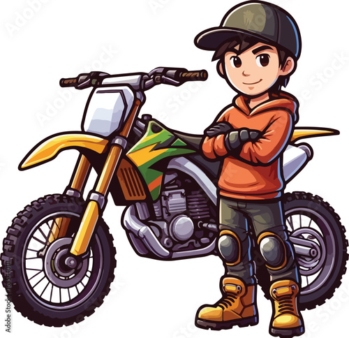 pose of dirt bike