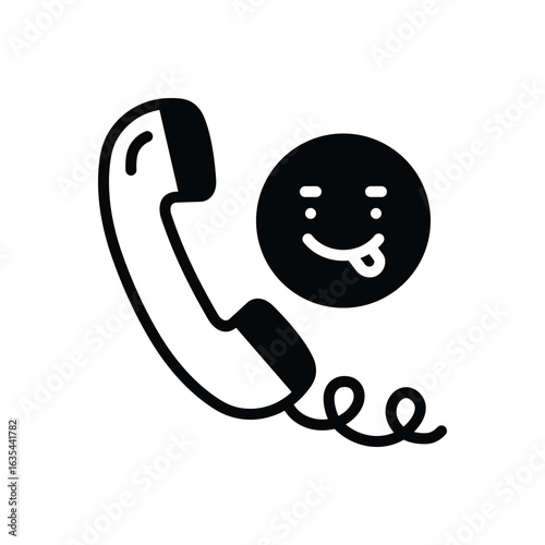 Black solid icon for prank