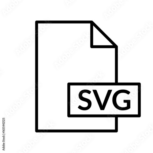 Svg file folder icon in outline design style
