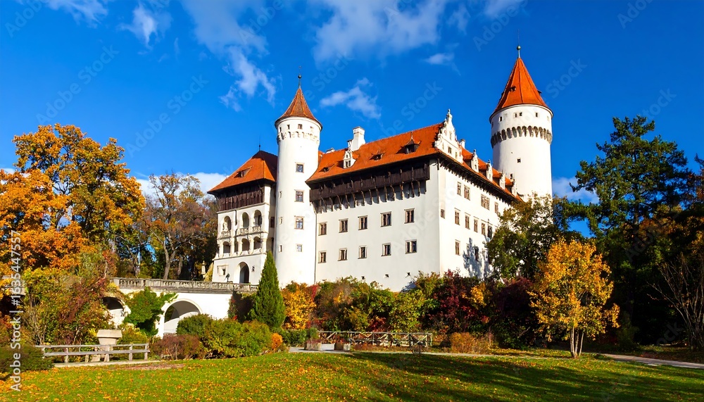 Obraz premium Autumn castle grounds