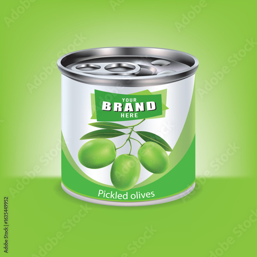 Design of pickled olive aluminum cans
