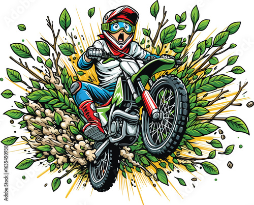 pose of dirt bike