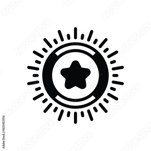 Black solid icon for excellence model