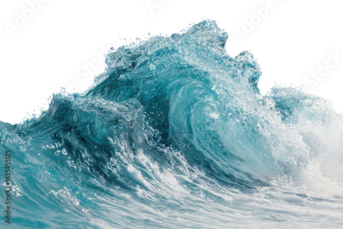 Fototapeta Naklejka Na Ścianę i Meble -  Ocean wave cresting, powerful turquoise
