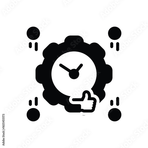 Black solid icon for reliable practices