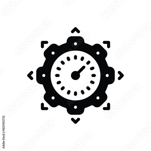 Black solid icon for top performance