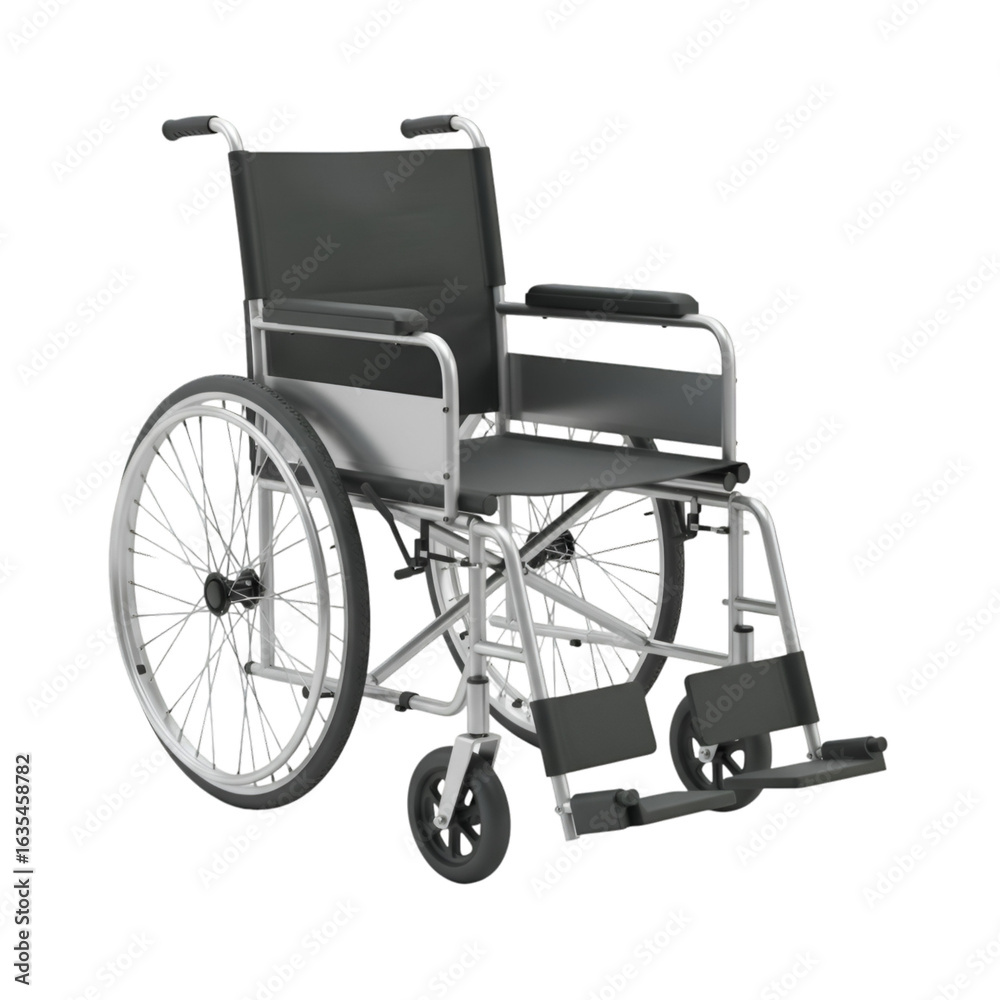 Fototapeta premium Isolated Wheelchair On Transparent Background Medical Aid and Support