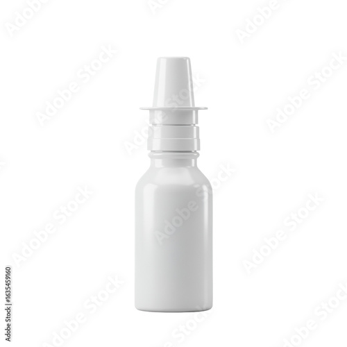 Isolated White Nasal Spray Bottle On Transparent Background Medicine