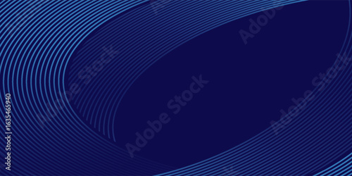 Abstract blue background with glowing curved lines. Shiny blue swirl curve lines design. Spiral lines. Geometric oval pattern. Futuristic technology concept. Vector illustration