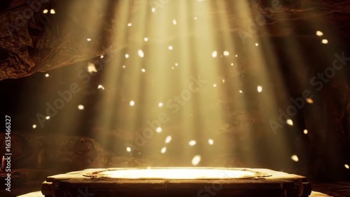 Digital monks chant to glowing seed vault in mountain cave