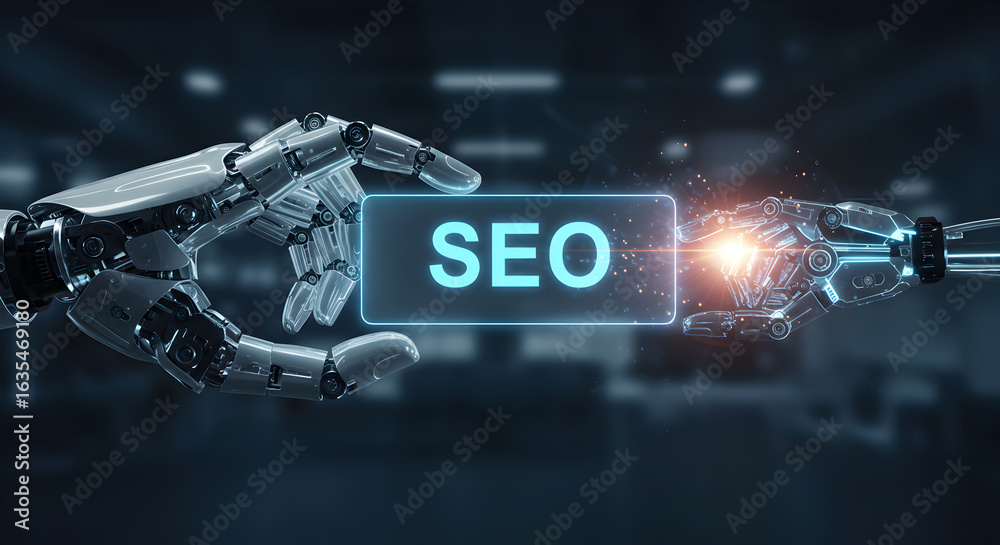 Obraz premium SEO analysis with magnifying glass on laptop