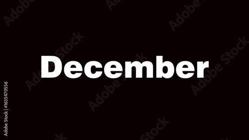 Animated Months of the Year from January to December | Motion Graphic Calendar