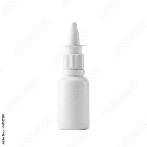 Isolated White Nasal Spray Bottle Illustration with Transparent Background