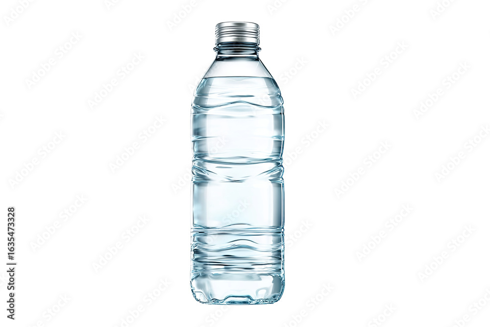 Clear plastic water bottle, high-resolution PNG isolated on transparent background for seamless cutout, realistic product mockup, packaging design branding, and e-commerce listing visuals Clear plastic water bottle, high-resolution PNG isolated on transparent background for seamless cutout, realistic product mockup, packaging design branding, and e-commerce listing visuals