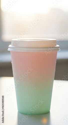 Wallpaper Mural Ombre gradient disposable coffee cup with lid disposable cup Torontodigital.ca