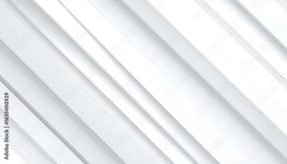 Fototapeta premium Diagonal lines of varying shades of white create a clean, minimalist design