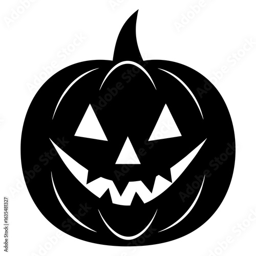 jack o lantern silhouette vector illustration