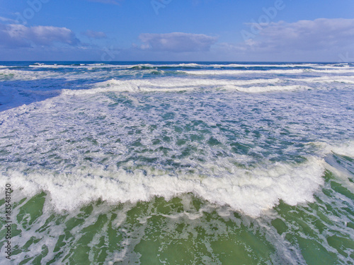 Wallpaper Mural waves on the sea, ocean surf, colors of the ocean, breaking ocean waves Torontodigital.ca