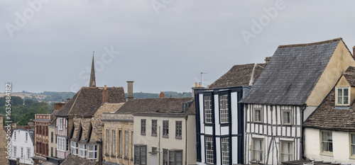 Charming European Village Rooftops and Skyline View