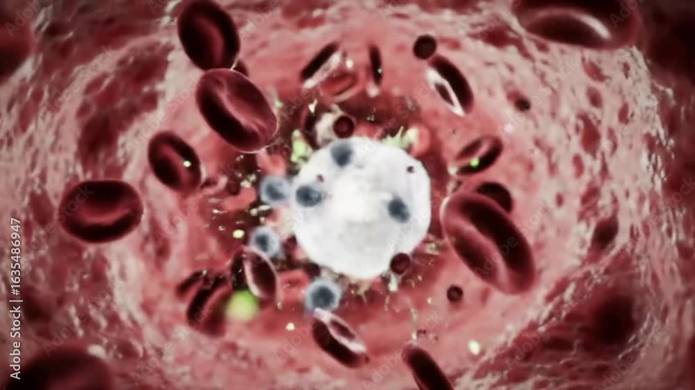 Blood Float Red blood cell, white blood cell, plasma, and platelet float inside ...