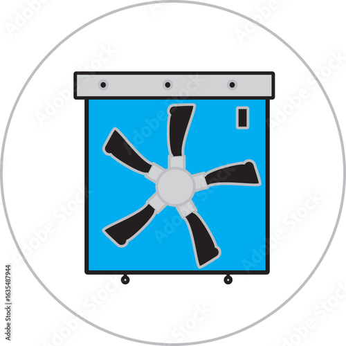 Air cooler icon – portable cooling appliance vector illustration