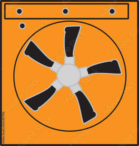 Modern air cooler icon – household cooling device vector illustration
