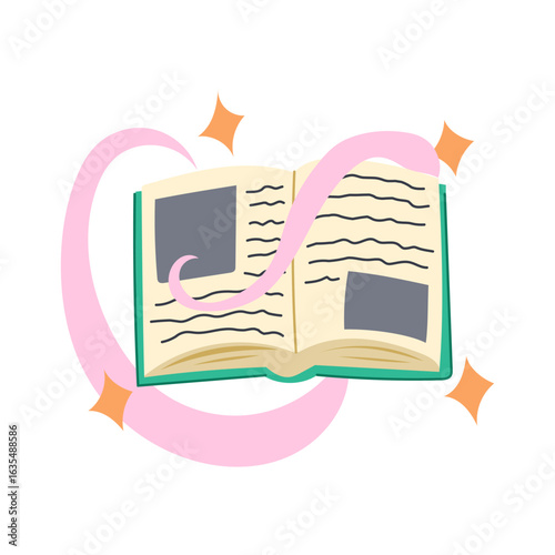 philosopher s alchemy book cartoon vector illustration