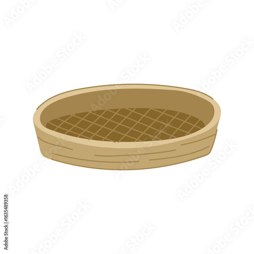durable bamboo plate cartoon vector illustration