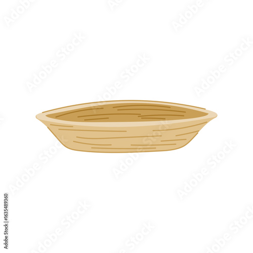 lightweight bamboo plate cartoon vector illustration
