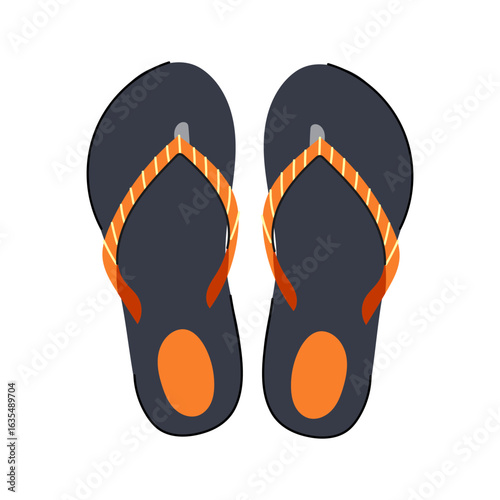 mules beach footwear cartoon vector illustration