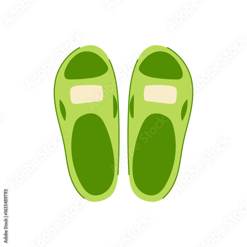 thongs beach footwear cartoon vector illustration