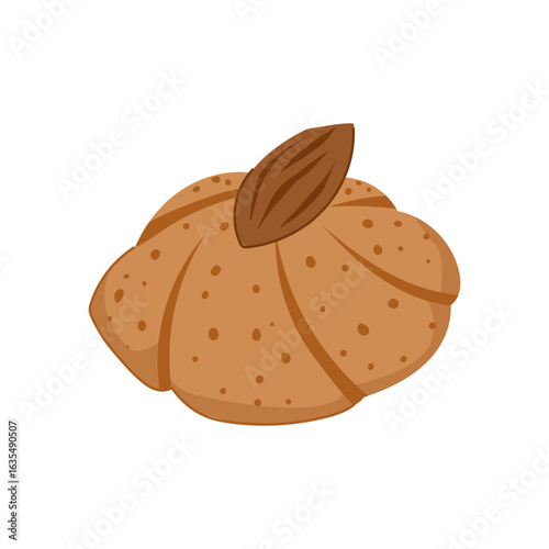 vanilla biscuit cookie cartoon vector illustration