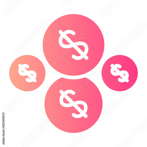 monetizing gradient icon