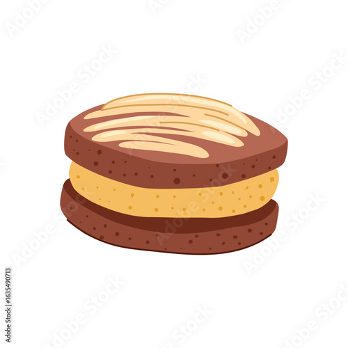 sugar biscuit cookie cartoon vector illustration