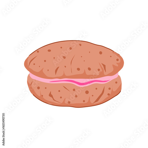 butter biscuit cookie cartoon vector illustration