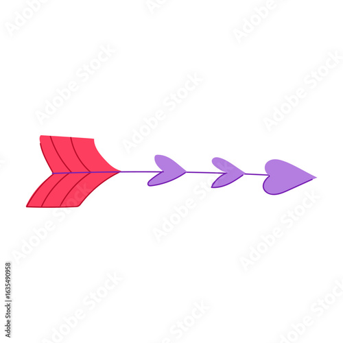 freespirited boho arrow cartoon vector illustration