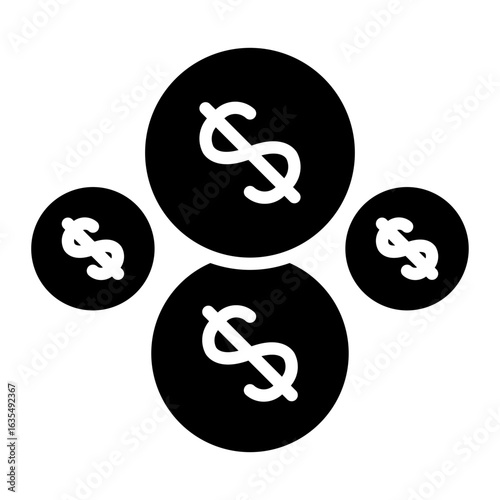 monetizing glyph icon