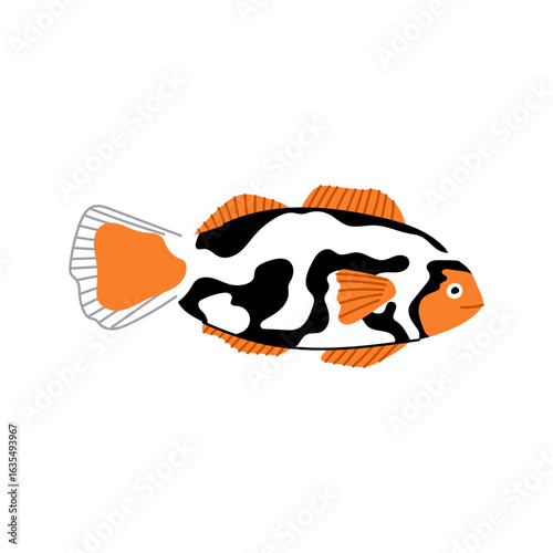 ocean clown fish cartoon vector illustration