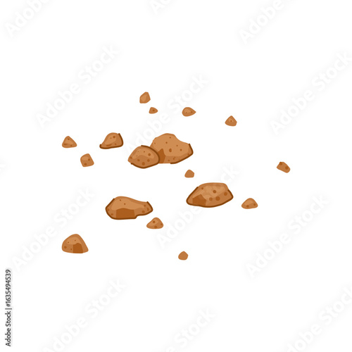 sugar cookie crumb cartoon vector illustration