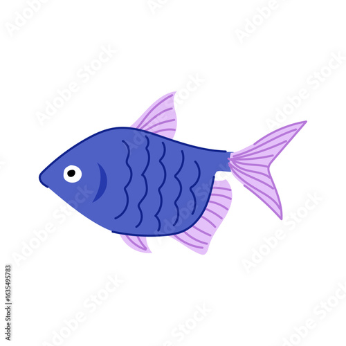 molly decorative fish cartoon vector illustration