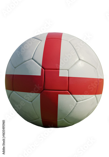 Isolated England Soccer Ball with Red Cross Design and White Background Free Download Isolated England Soccer Ball with Red Cross Design and White Background - GFXLoad