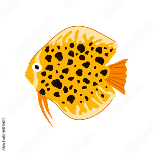 arowana exotic fish cartoon vector illustration