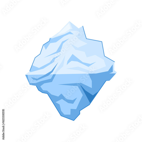 melting iceberg cartoon vector illustration
