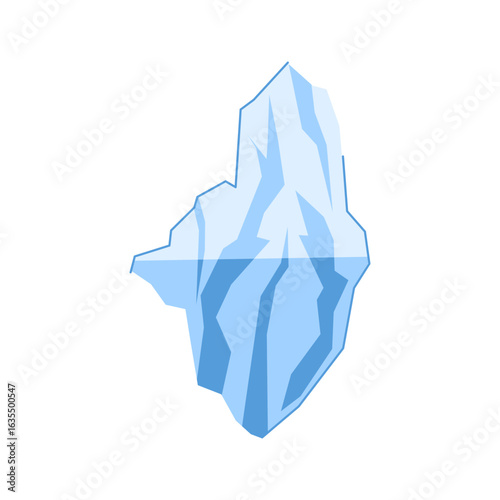 glacier iceberg cartoon vector illustration
