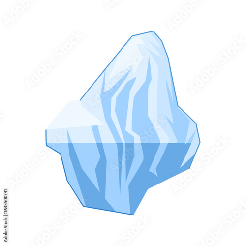 ocean iceberg cartoon vector illustration