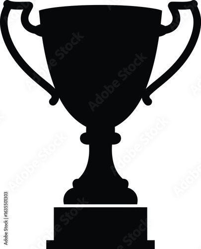 clean stylish elegant modern detailed professional high quality Silhouette of a Trophy on Transparent Background