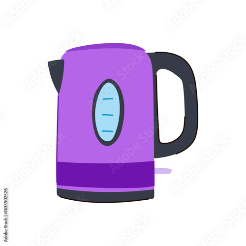 fast kettle electric cartoon vector illustration
